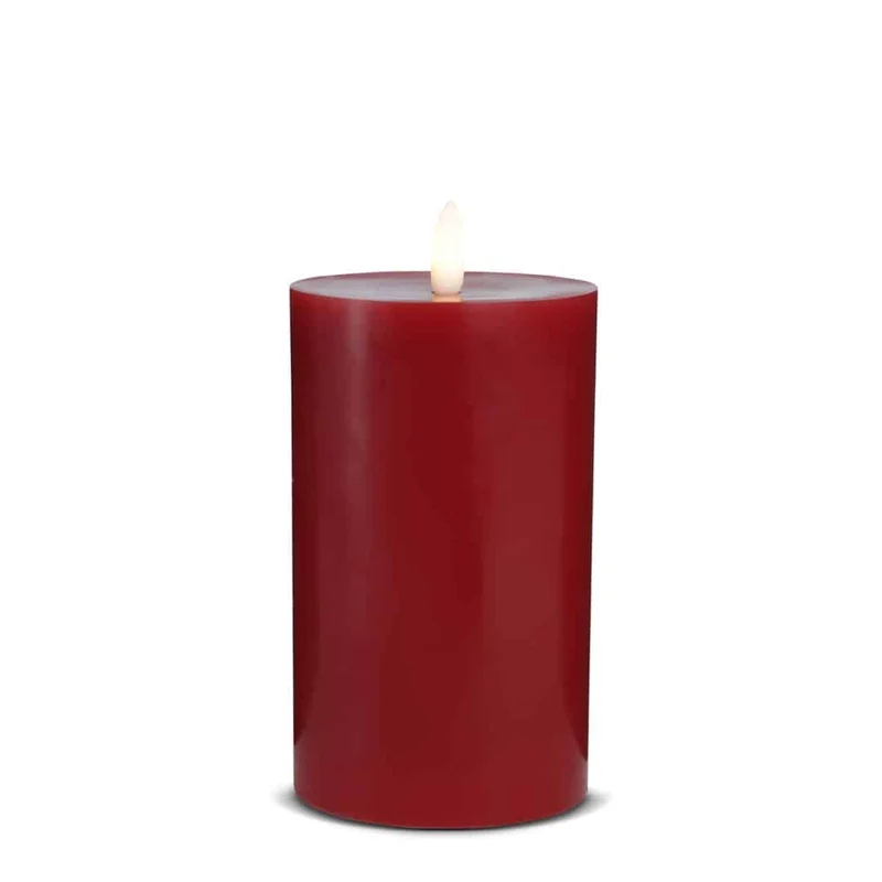 LED Stearinlys (1 stk) med realistisk 3D flamme 7,5 x 15 cm | Luvikno