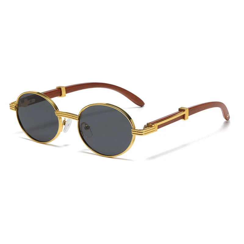 Dame Vintage-stil solbrille med tre innerramme Luvikno