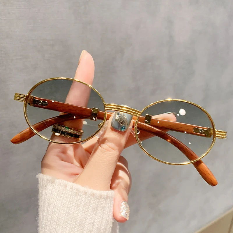 Dame Vintage-stil solbrille med tre innerramme Luvikno