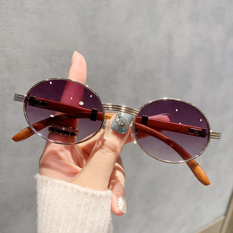 Dame Vintage-stil solbrille med tre innerramme Luvikno