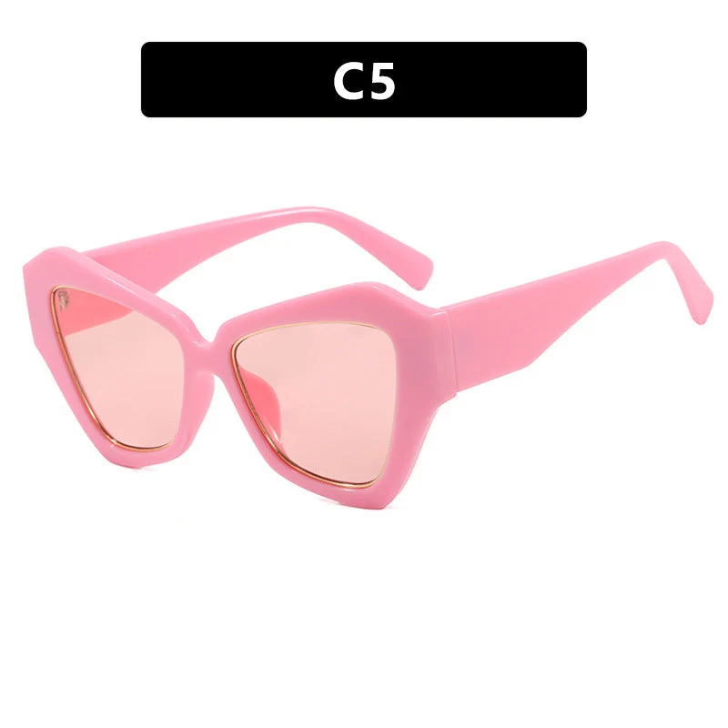 Dame trendy Cat-Eye solbriller med elegant ramme og UV-beskyttelse Luvikno