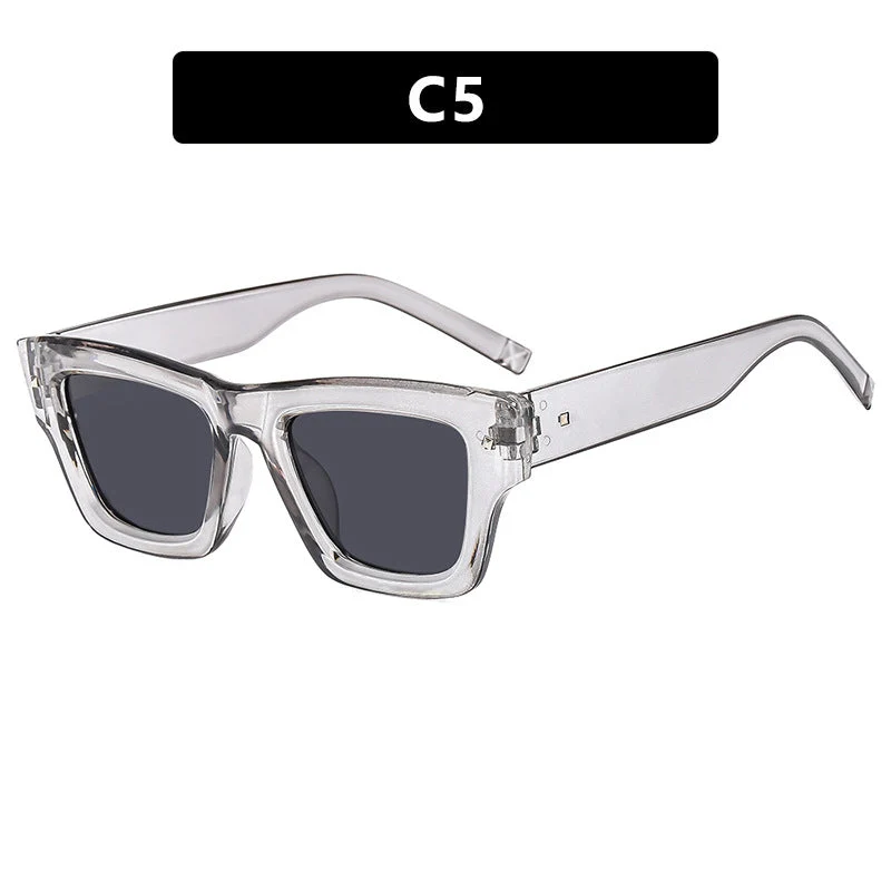 Dame trendy solbrille med firkantet ramme og UV-beskyttelse Luvikno
