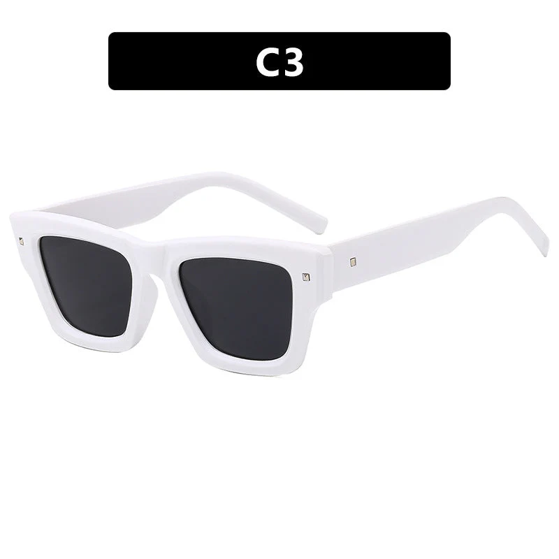 Dame trendy solbrille med firkantet ramme og UV-beskyttelse Luvikno