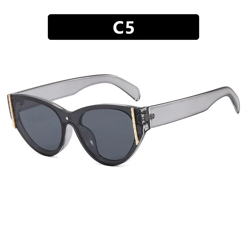 Damen trendy solbrille med elegant katteøye-design og høyverdig ramme Luvikno
