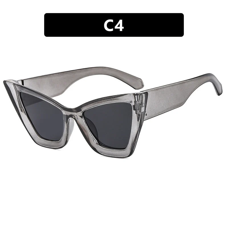 Dame trendy Cat-Eye solbriller med robust design og UV-beskyttelse Luvikno