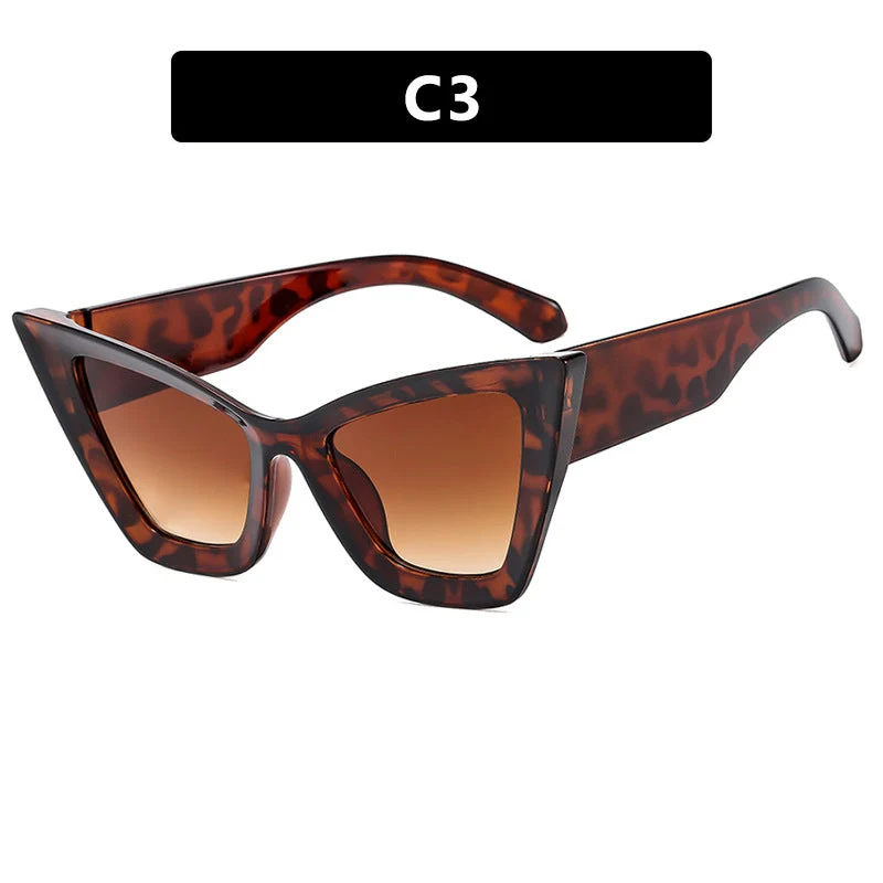 Dame trendy Cat-Eye solbriller med robust design og UV-beskyttelse Luvikno