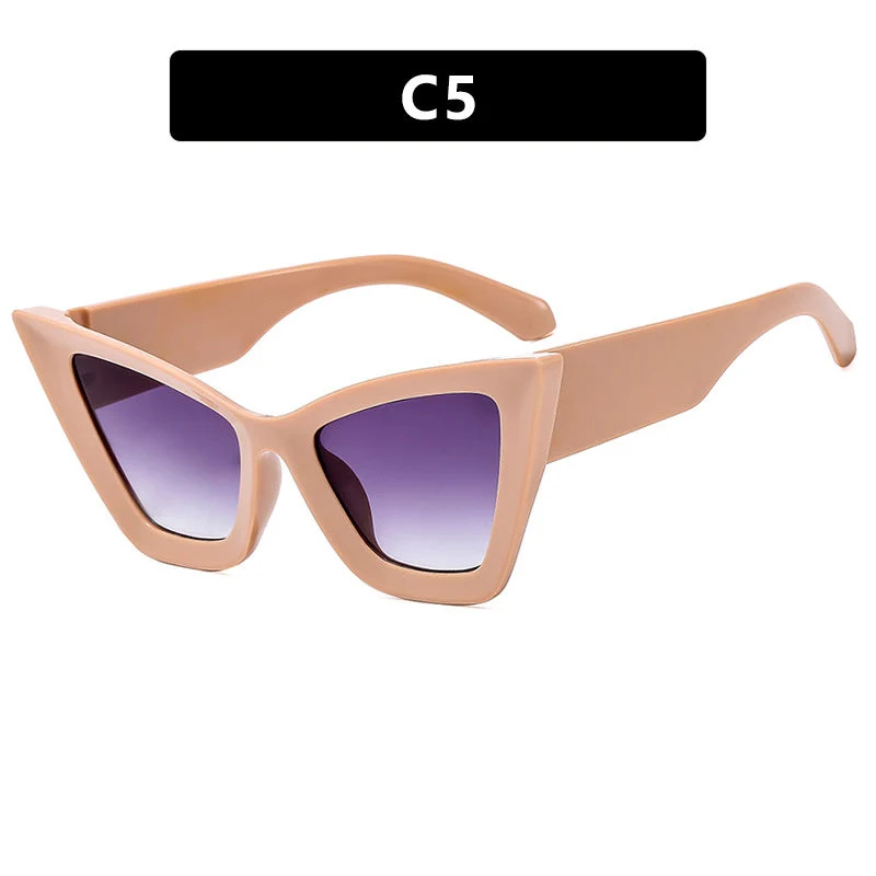Dame trendy Cat-Eye solbriller med robust design og UV-beskyttelse Luvikno