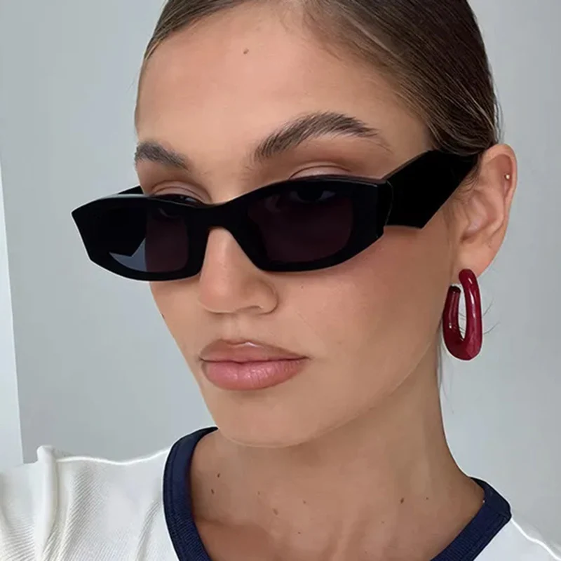 Dame trendy Cat-Eye solbriller med unikt ramme og UV-beskyttelse Luvikno
