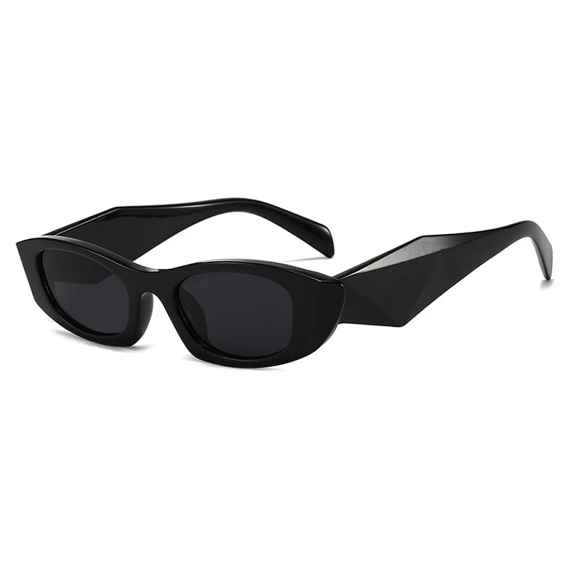 Dame trendy Cat-Eye solbriller med unikt ramme og UV-beskyttelse Luvikno