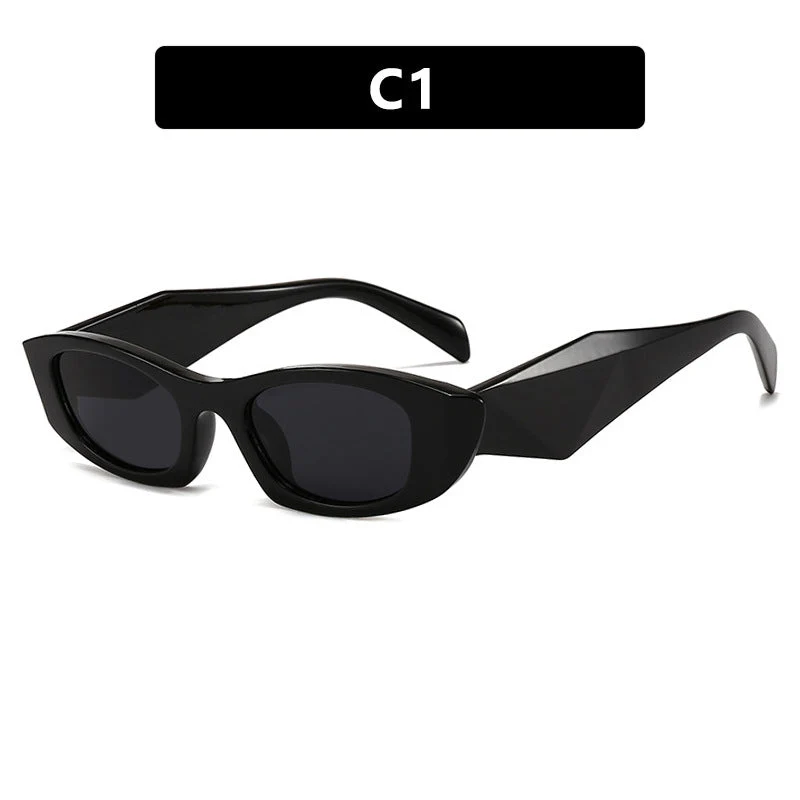 Dame trendy Cat-Eye solbriller med unikt ramme og UV-beskyttelse Luvikno