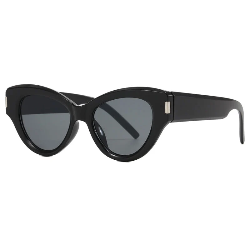 Damer stilige Cat-Eye solbriller med transparent ramme Luvikno