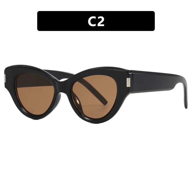 Damer stilige Cat-Eye solbriller med transparent ramme Luvikno
