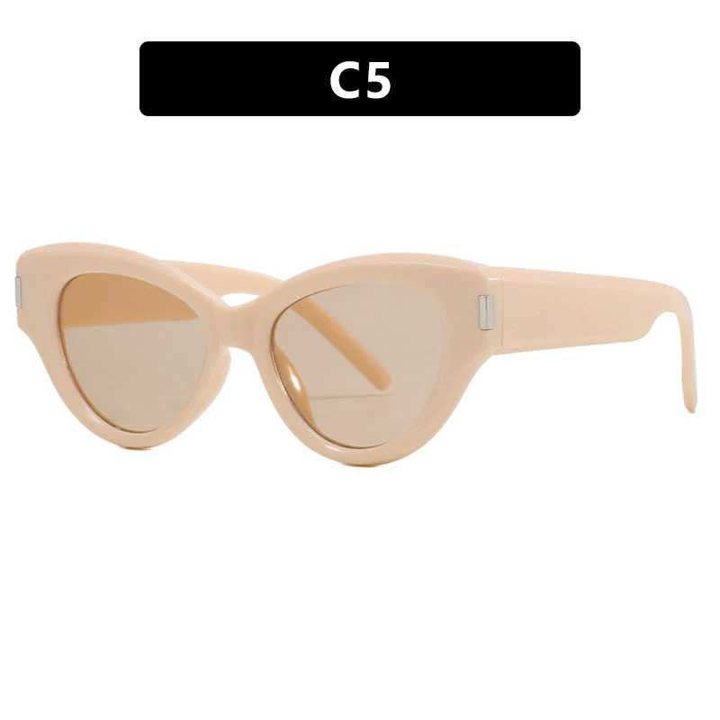Damer stilige Cat-Eye solbriller med transparent ramme Luvikno
