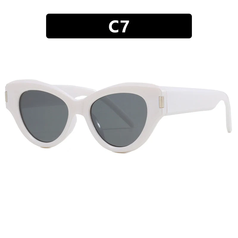 Damer stilige Cat-Eye solbriller med transparent ramme Luvikno