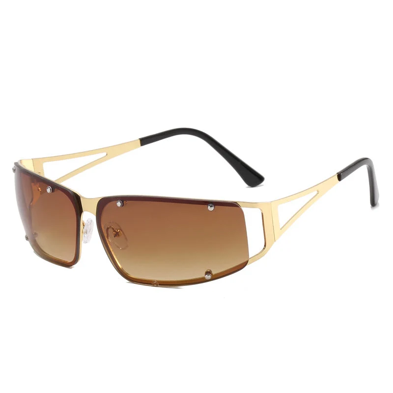 Damer sporty solbriller med trendy design og polariserte linser Luvikno