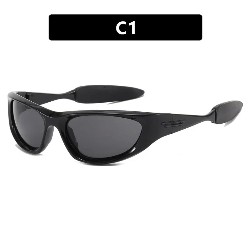 Dame sportlig solbrille med gummiert design Luvikno