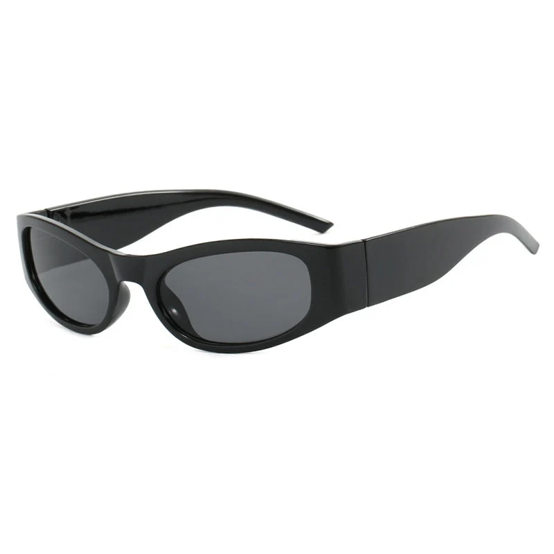 Dame sporty solbriller med bred ramme og UV-beskyttelse Luvikno
