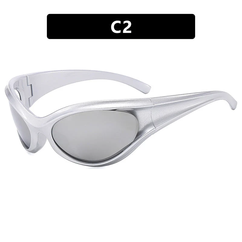 Dame sporty solbrille med aerodynamisk design Luvikno