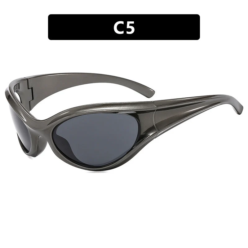 Dame sporty solbrille med aerodynamisk design Luvikno
