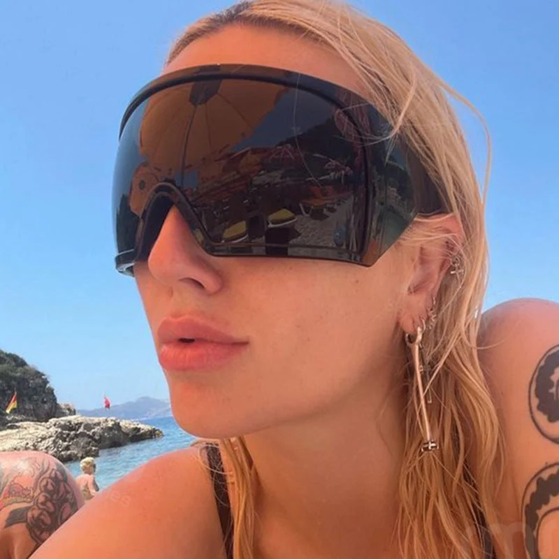 Dame sporty solbrille med aerodynamisk design Luvikno