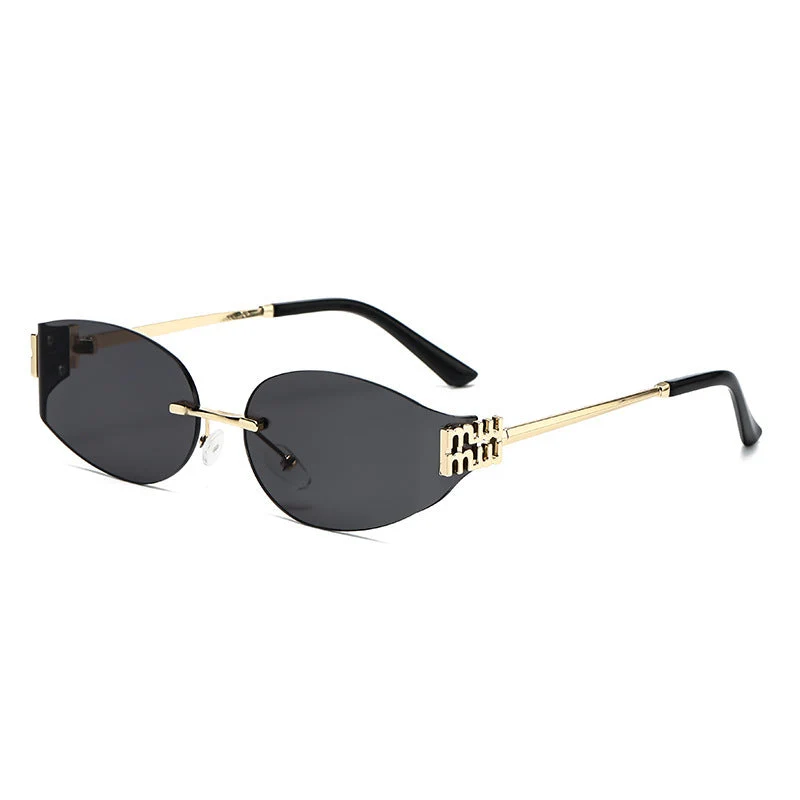 Dame sportlich pilot solbrille med beskyttende UV-filter og fleksibel ramme Luvikno