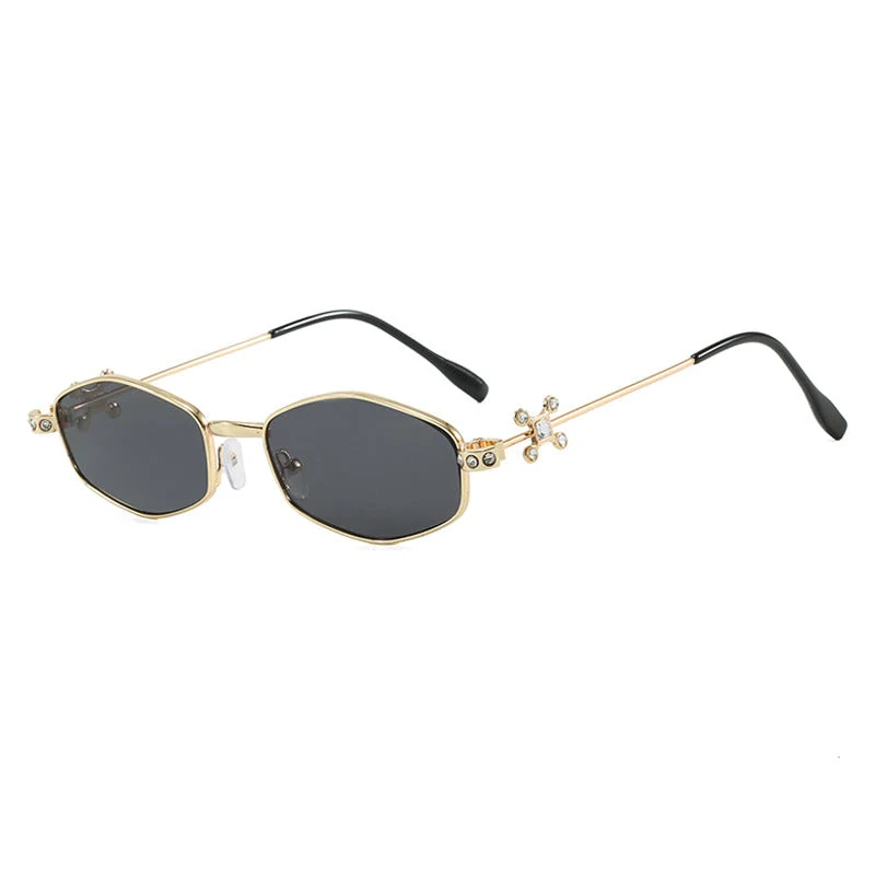 Dame solbrille med elegante akenter og UV-beskyttelse Luvikno