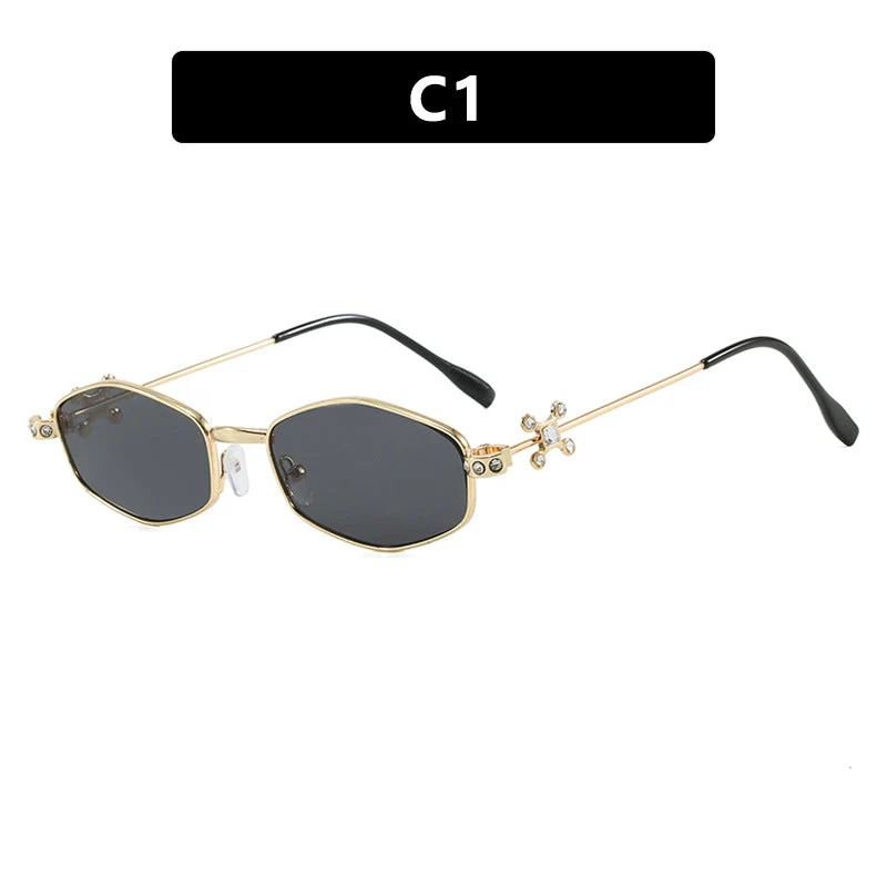 Dame solbrille med elegante akenter og UV-beskyttelse Luvikno
