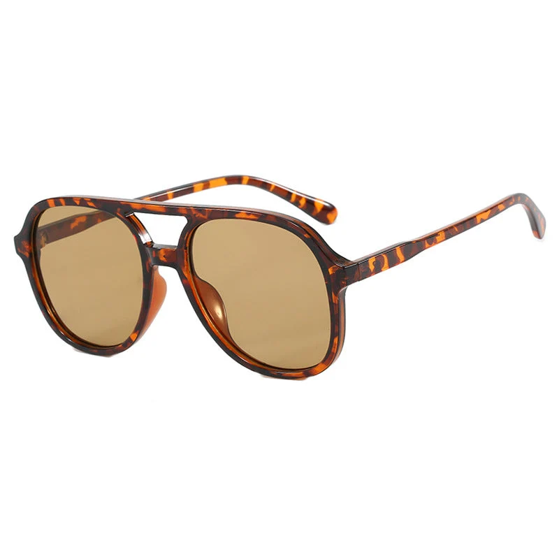 Dame solbrille med elegant skilpaddemønster og UV-beskyttelse Luvikno