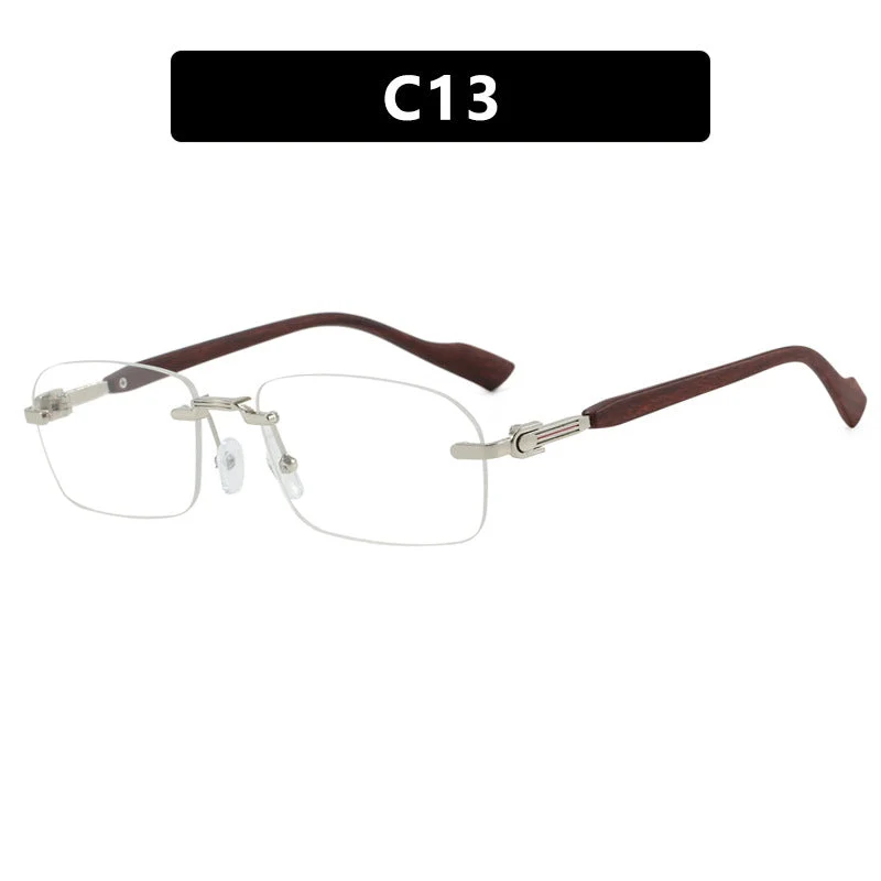 Dame solbrille med elegant metallramme og stilige tre detaljer Luvikno