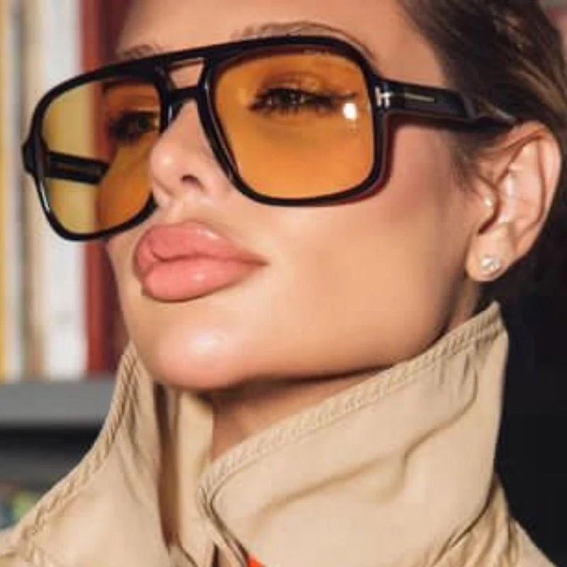 Dame solbrille i markant, kantet design med UV-beskyttelse Luvikno