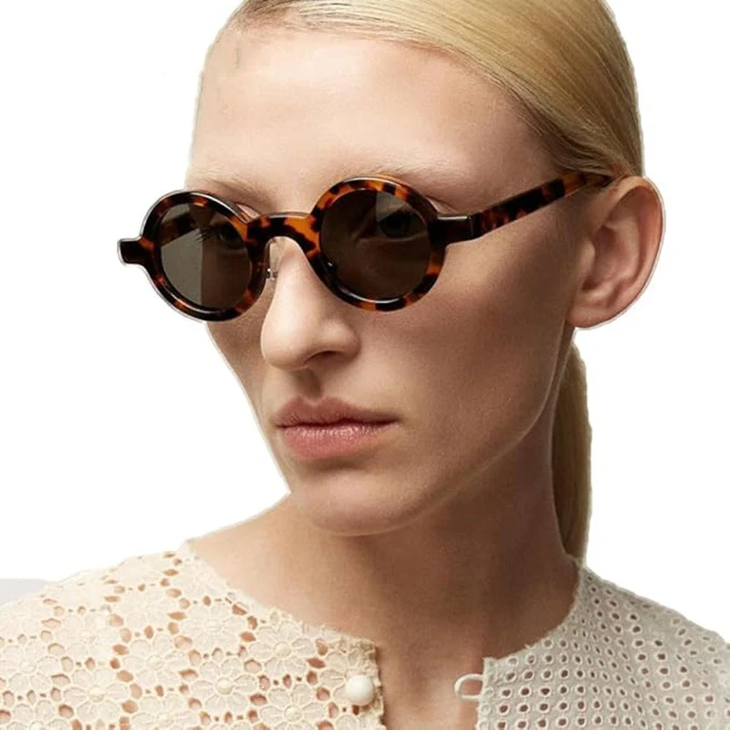 Damer rund solbrille med innovativ design og UV-beskyttelse Luvikno