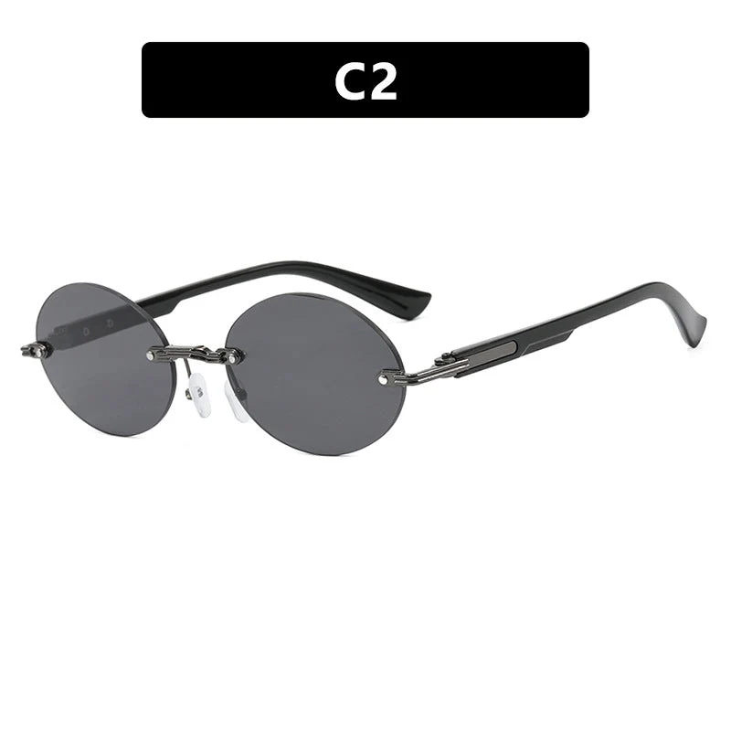 Dame rund solbrille med elegant treinnramme og UV-beskyttelse Luvikno