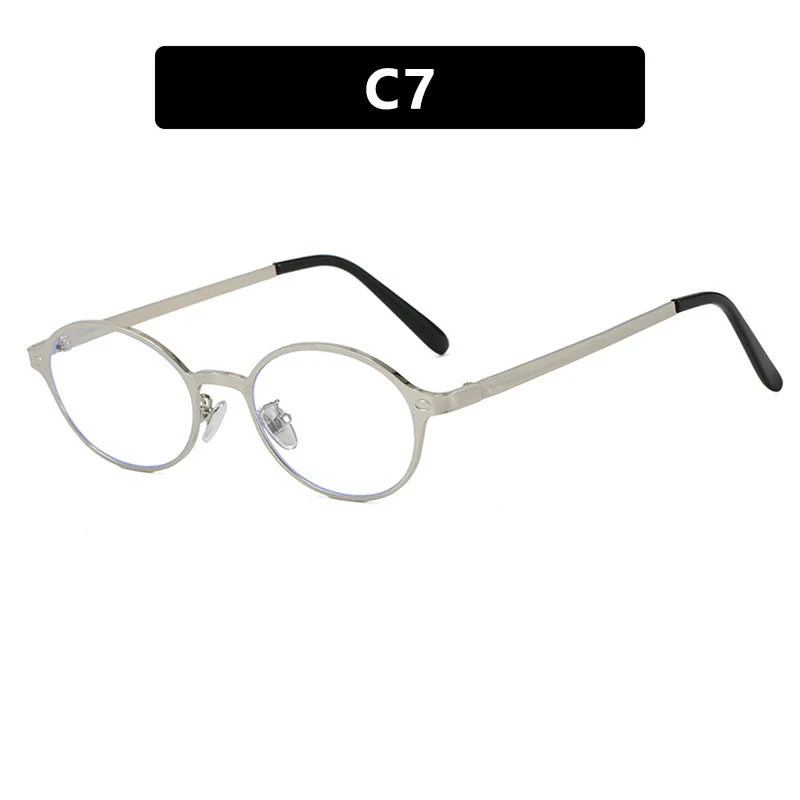 Dame rund brille med filigran metallramme og behagelige nesepads Luvikno