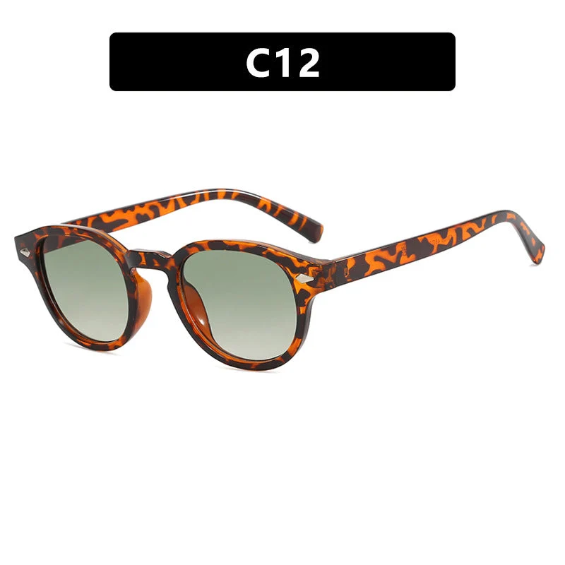 Dame rund solbrille med elegant design og UV-beskyttelse Luvikno