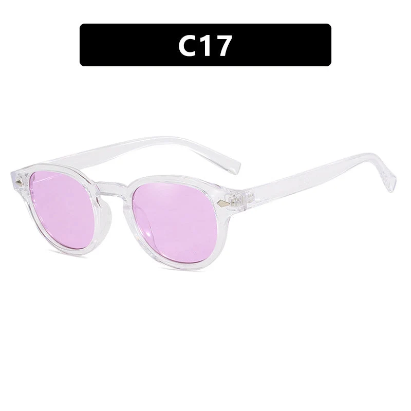 Dame rund solbrille med elegant design og UV-beskyttelse Luvikno