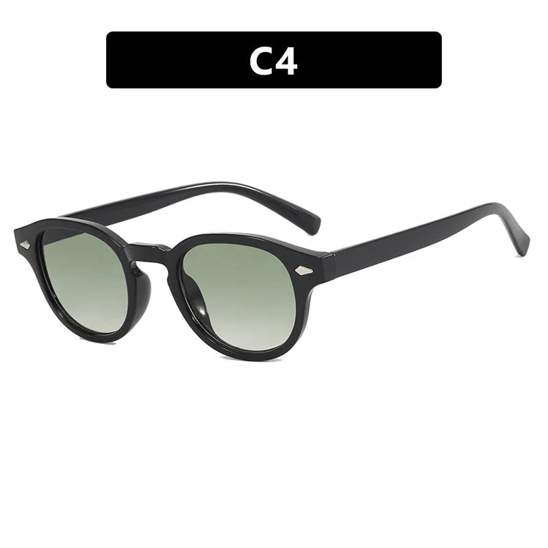 Dame rund solbrille med elegant design og UV-beskyttelse Luvikno