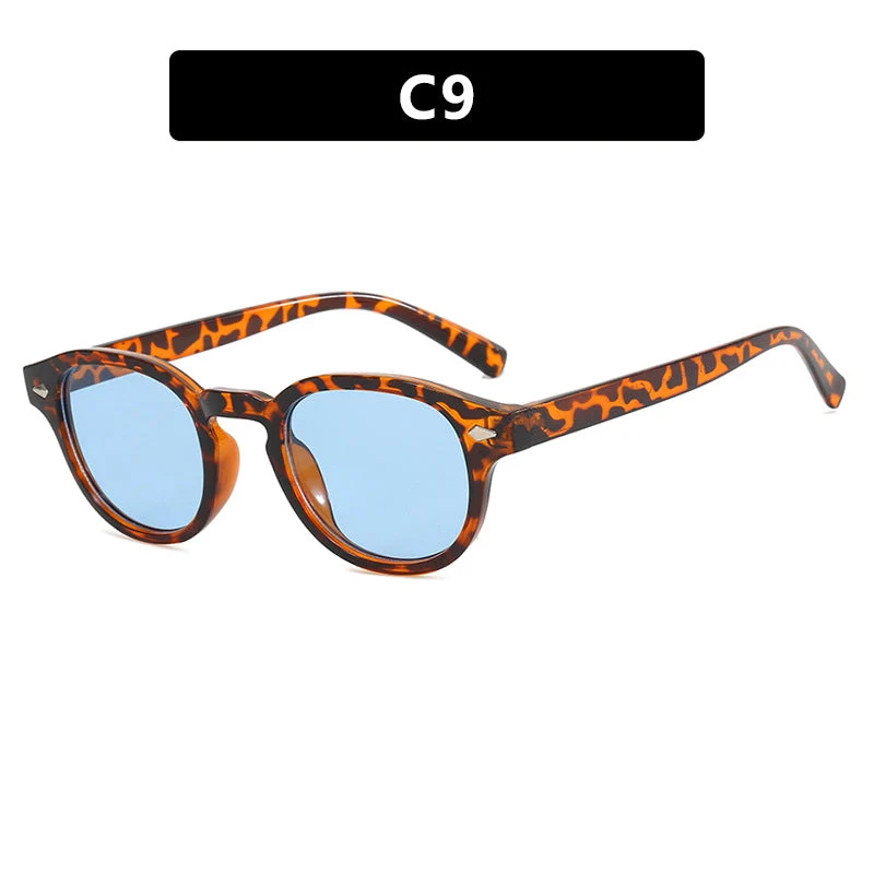 Dame rund solbrille med elegant design og UV-beskyttelse Luvikno