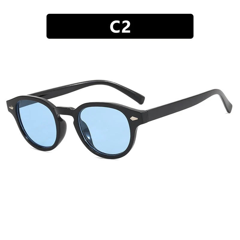 Dame rund solbrille med elegant design og UV-beskyttelse Luvikno
