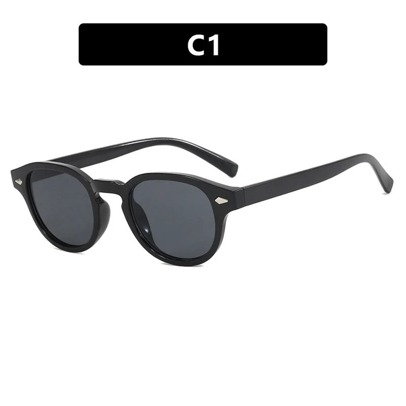 Dame rund solbrille med elegant design og UV-beskyttelse Luvikno