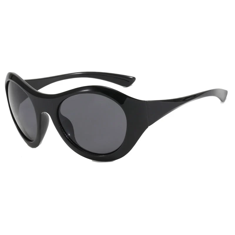 Dame retroinspirerte solbriller med oversized ramme og beskyttende glass Luvikno