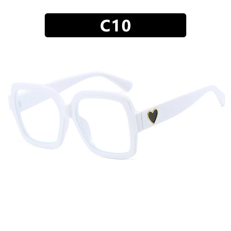 Dame firkantet solbrille med leken hjerte detalj Luvikno