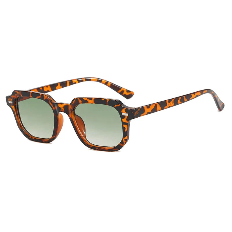 Dame kvadratisk solbrille med stilfull rammestruktur og UV-beskyttelse Luvikno