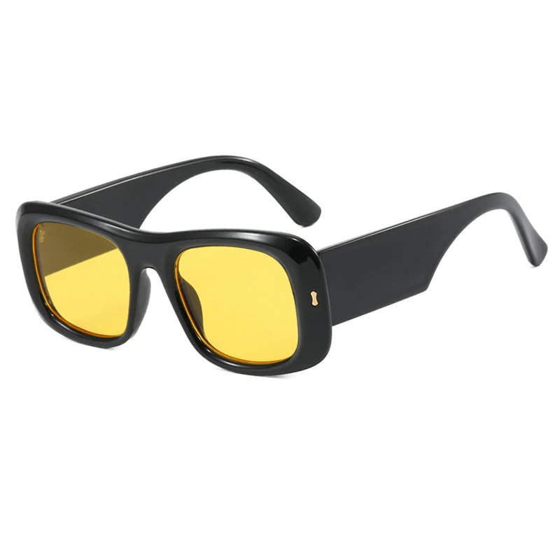 Damen kvadratisk solbrille med refleksjonsbeskyttende linser og moderne ramme konstruksjon Luvikno