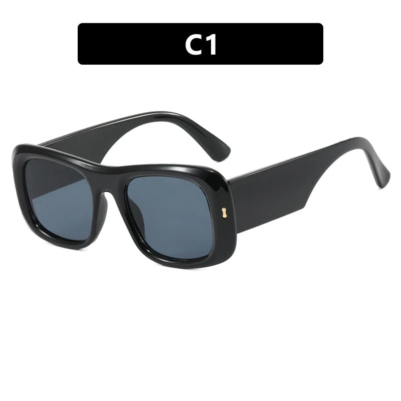 Damen kvadratisk solbrille med refleksjonsbeskyttende linser og moderne ramme konstruksjon Luvikno