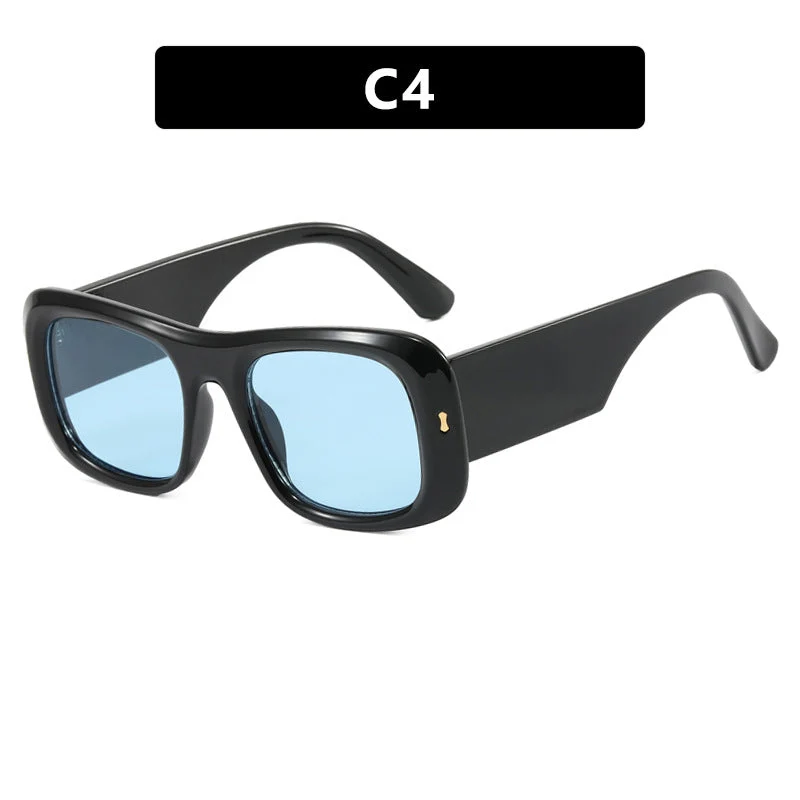 Damen kvadratisk solbrille med refleksjonsbeskyttende linser og moderne ramme konstruksjon Luvikno