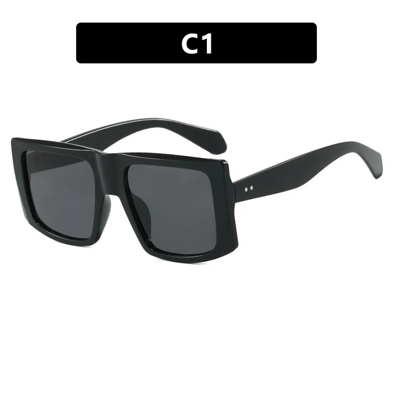 Dame kvadratisk solbrille med robust plastinnfatning og beskyttende UV-filter Luvikno
