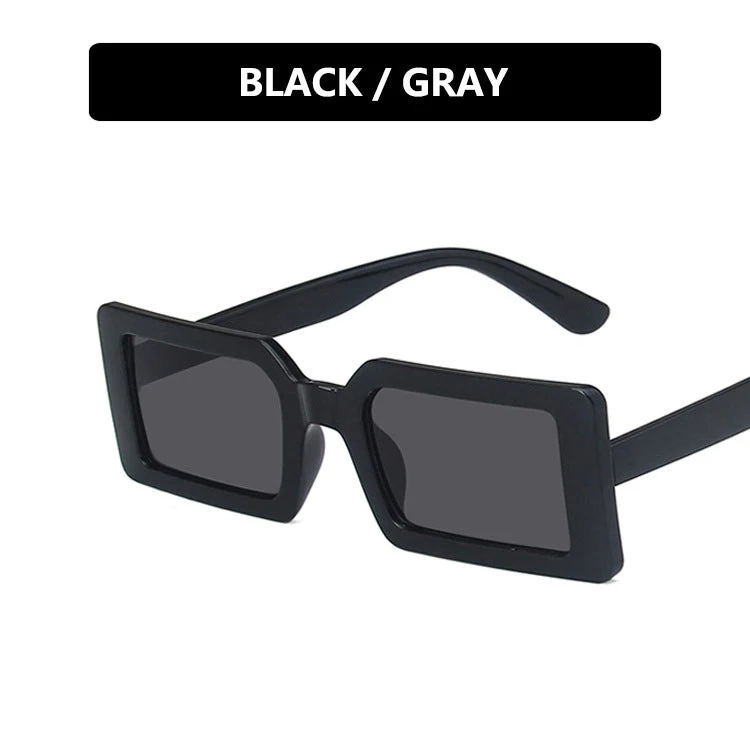 Dame kvadratisk solbrille med moderne, bred ramme og beskyttende UV-filter Luvikno