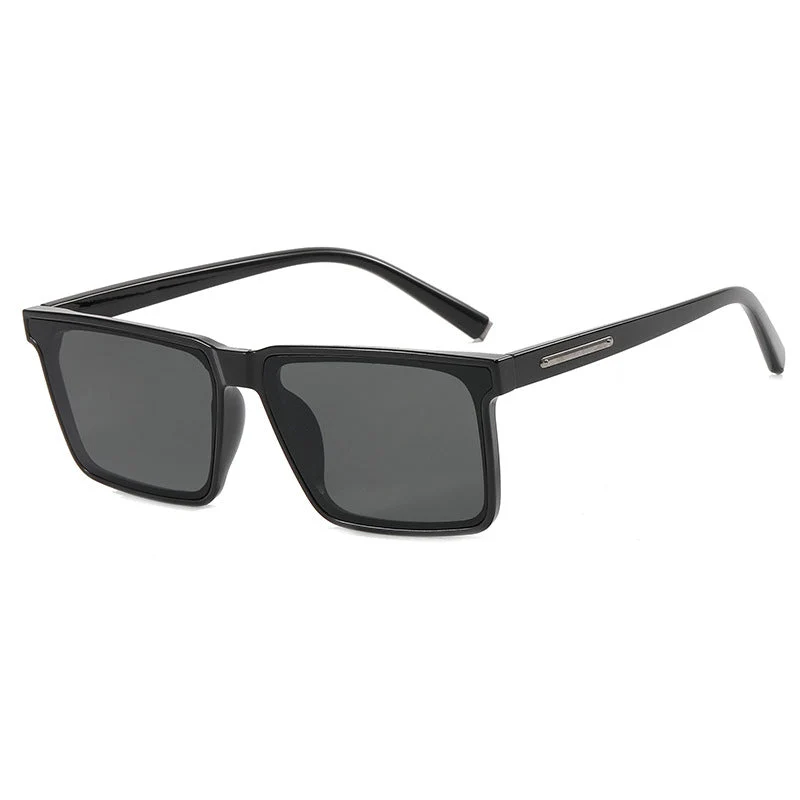 Dame kvadratisk solbrille med moderne, robust plastisk ramme Luvikno