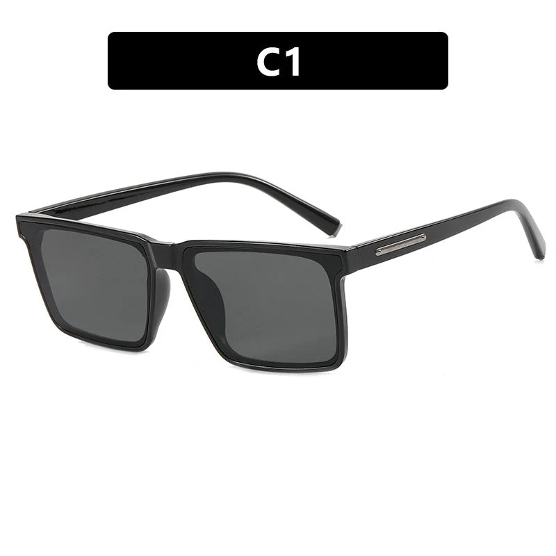 Dame kvadratisk solbrille med moderne, robust plastisk ramme Luvikno