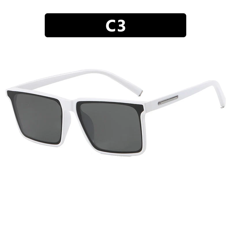 Dame kvadratisk solbrille med moderne, robust plastisk ramme Luvikno